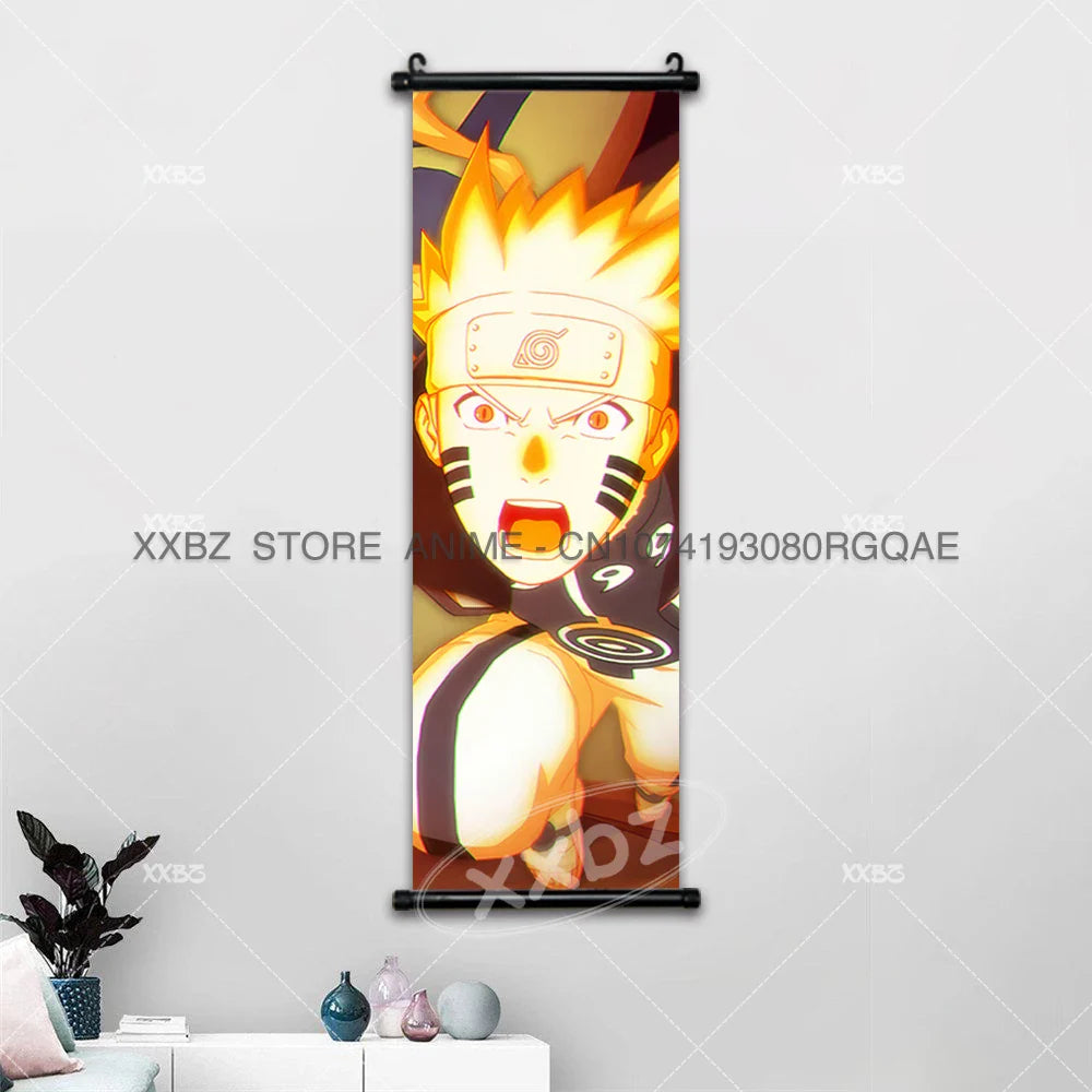 Uzumaki Naruto Scrolls Pictures Uchiha Sasuke Decorative Hanging Painting
