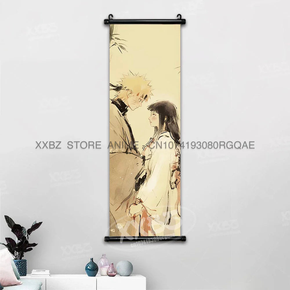 Hyuga Hinata & Uchiha Itachi Anime Canvas Wall Art for Home Decoration