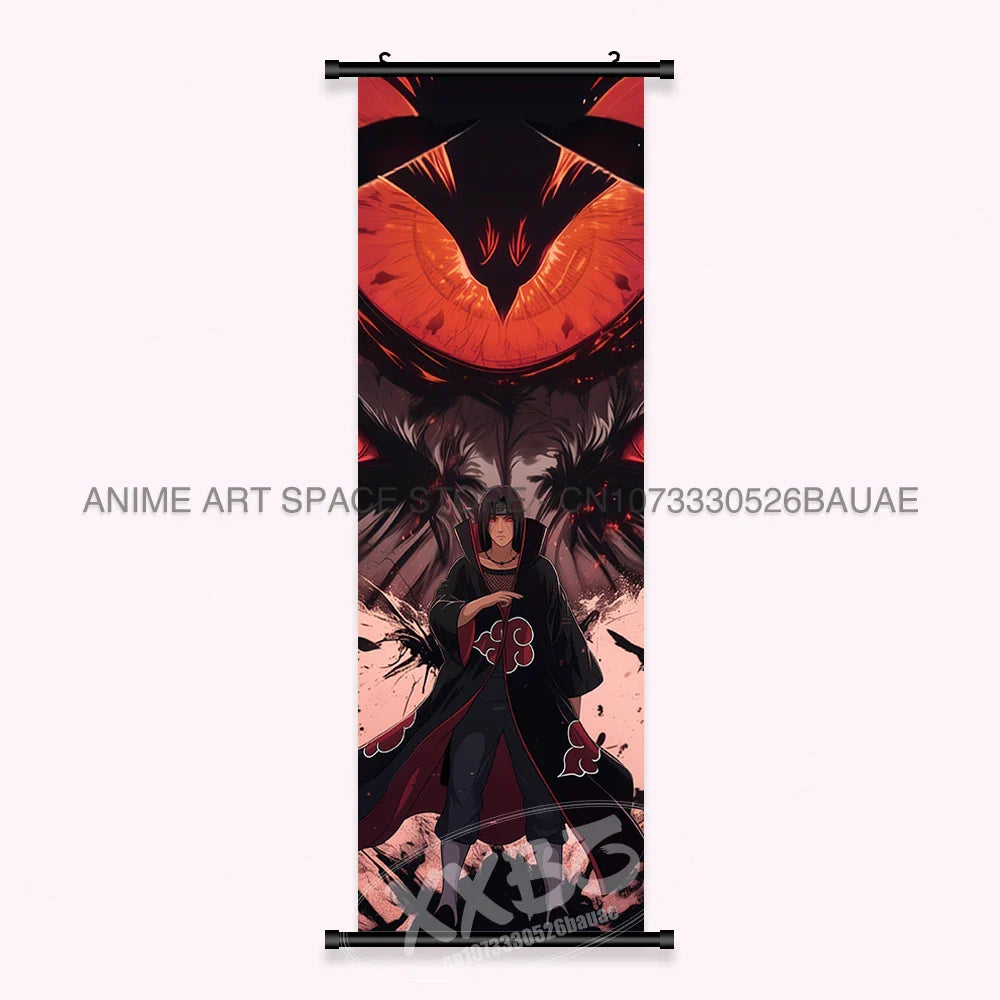 Japanese Anime Naruto Wall Artwork Canvas Scrolls - Uchiha Sasuke Print
