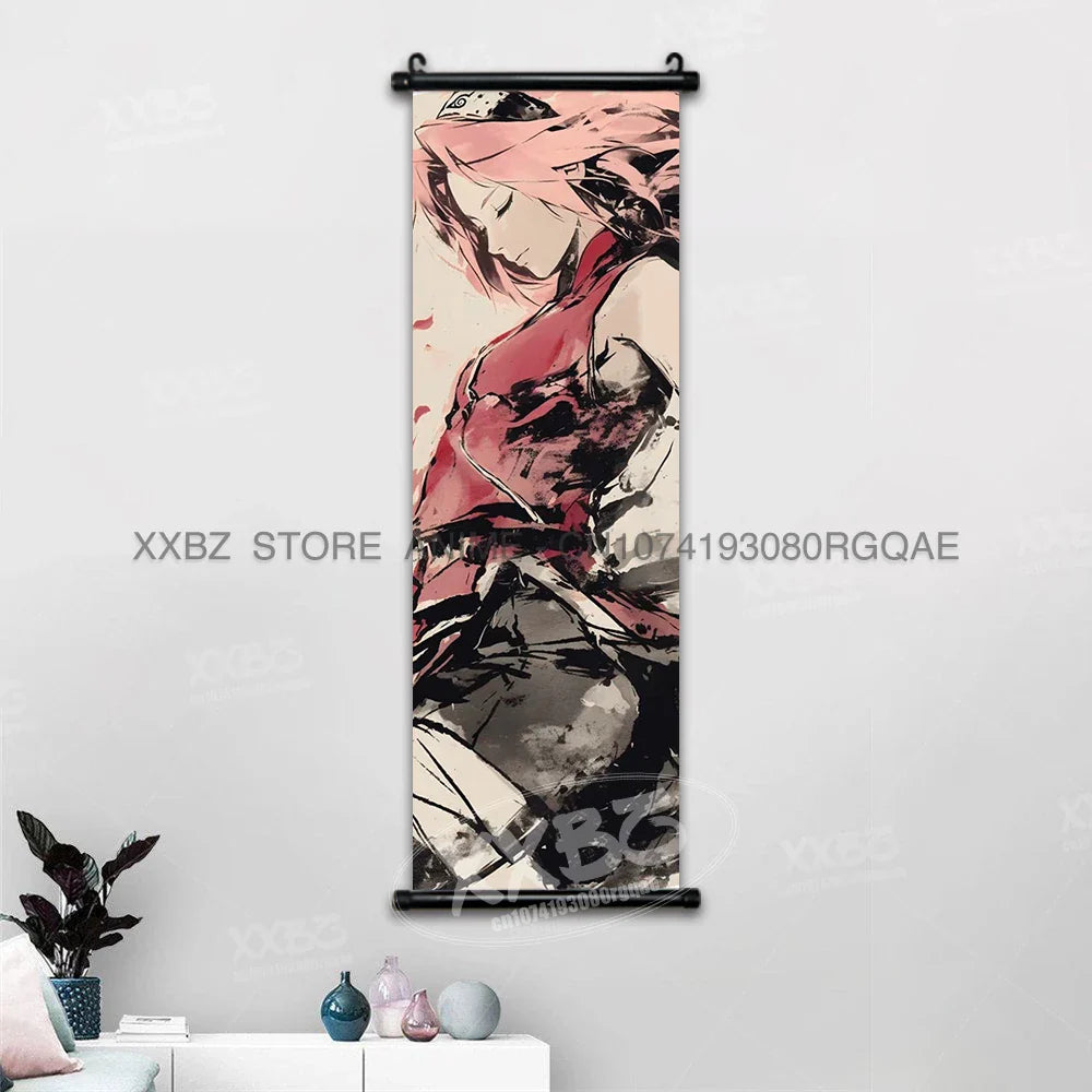 Hyuga Hinata & Uchiha Itachi Anime Canvas Wall Art for Home Decoration
