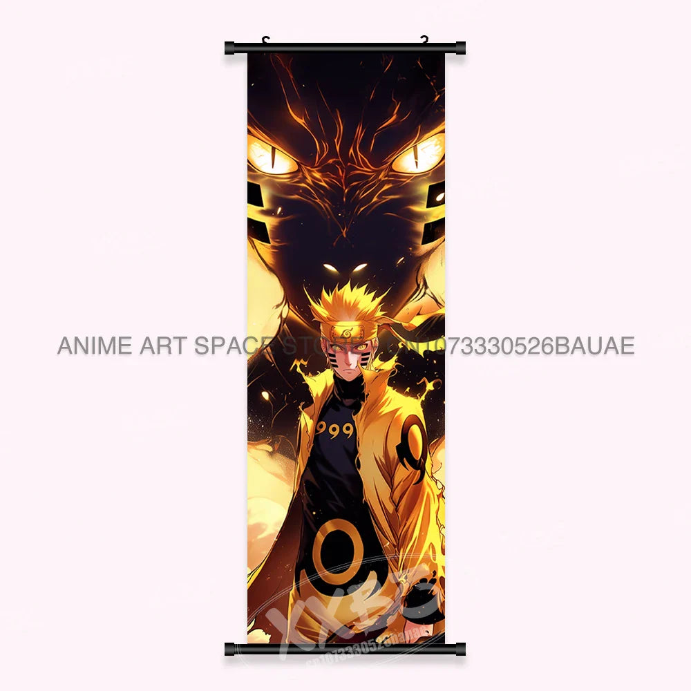 Japanese Anime Naruto Wall Artwork Canvas Scrolls - Uchiha Sasuke Print