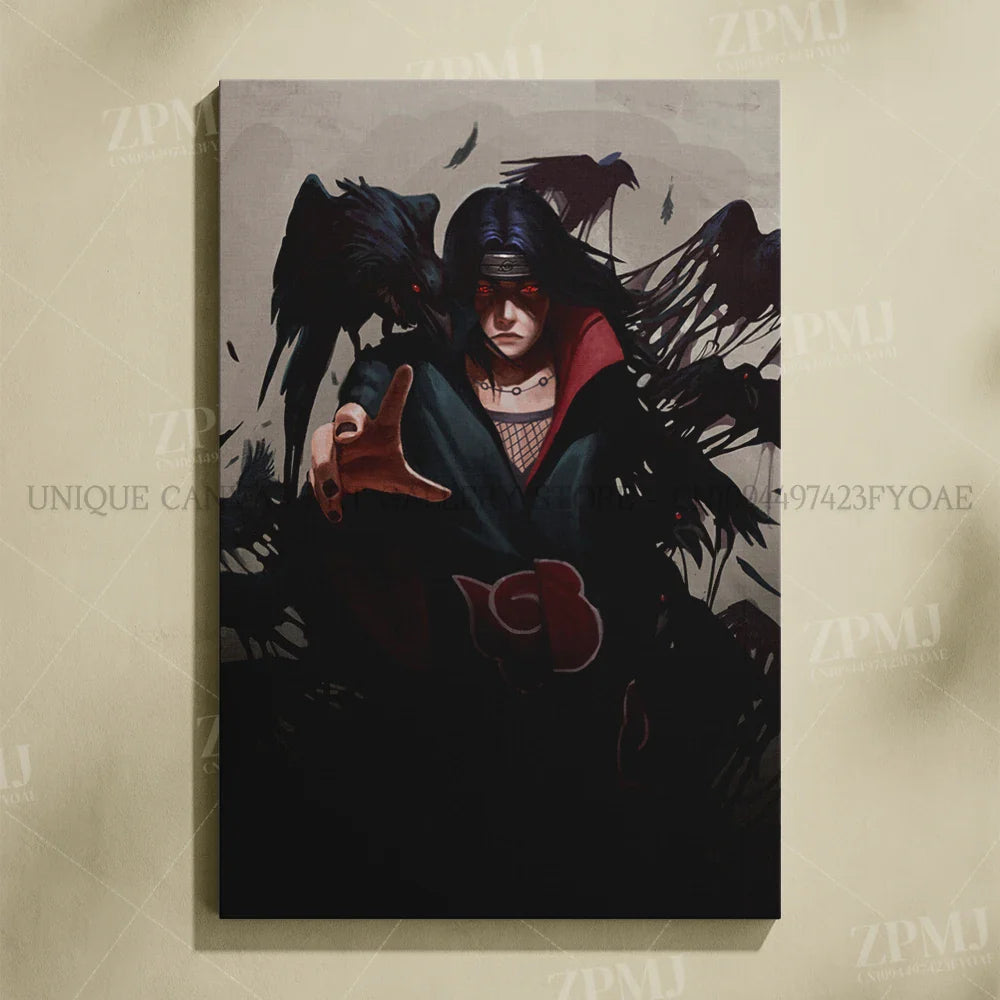 Uchiha Itachi Canvas Print – Japanese Anime Wall Art for Home Decor
