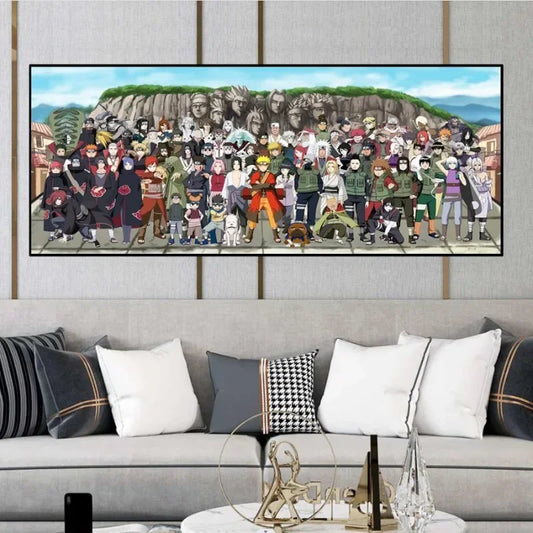 Naruto Family Portrait Decoration Painting – Perfect for Kid's Bedrooms