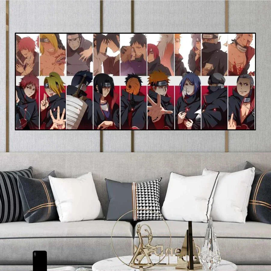 Naruto Family Portrait Decoration Painting – Perfect for Kid's Bedrooms