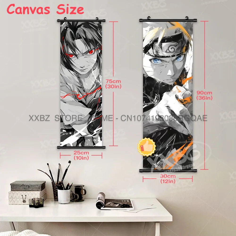 Hyuga Hinata & Uchiha Itachi Anime Canvas Wall Art for Home Decoration