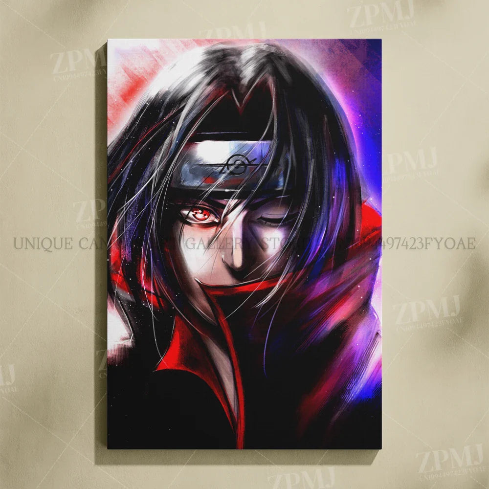 Uchiha Itachi Canvas Print – Japanese Anime Wall Art for Home Decor