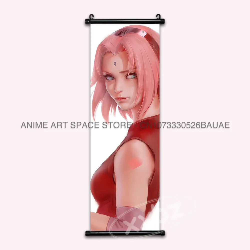 Naruto Hanging Paintings: Gaara, Obito Uchiha, Rock Lee, Kakashi, and Pain