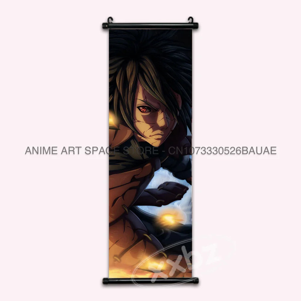 Naruto Hanging Paintings: Gaara, Obito Uchiha, Rock Lee, Kakashi, and Pain