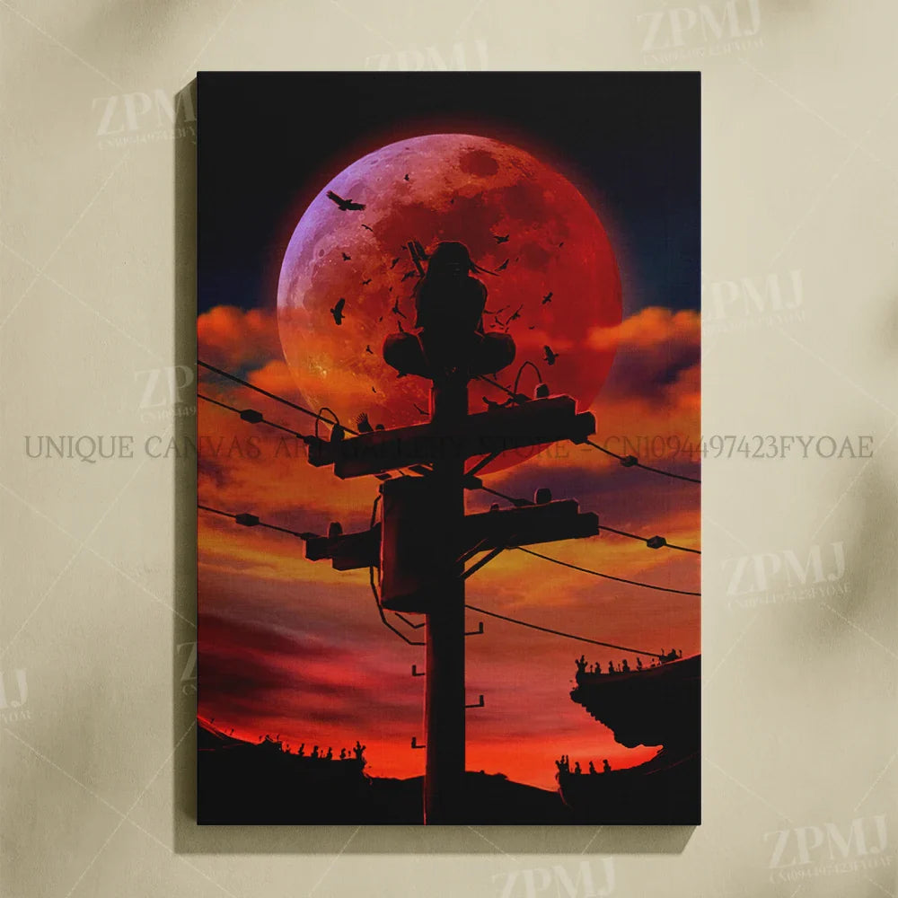 Uchiha Itachi Canvas Print – Japanese Anime Wall Art for Home Decor