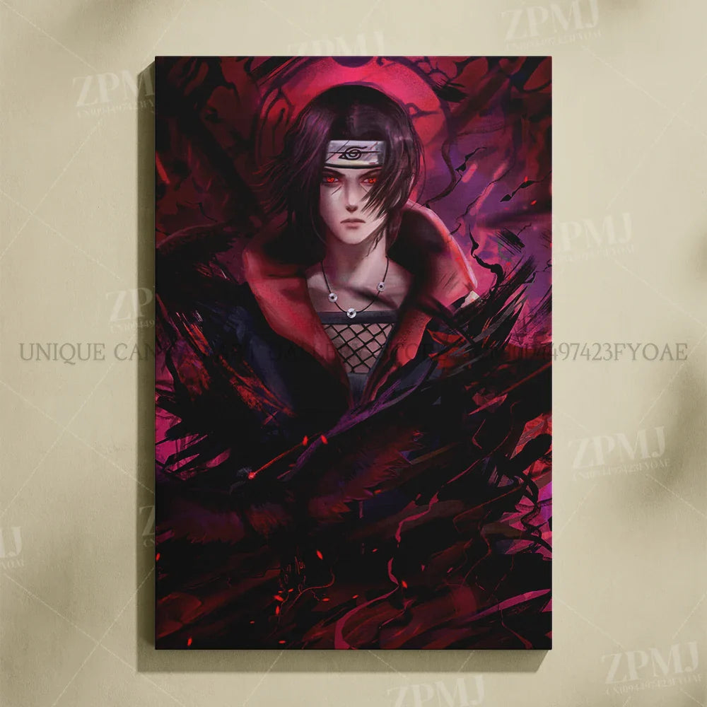 Uchiha Itachi Canvas Print – Japanese Anime Wall Art for Home Decor