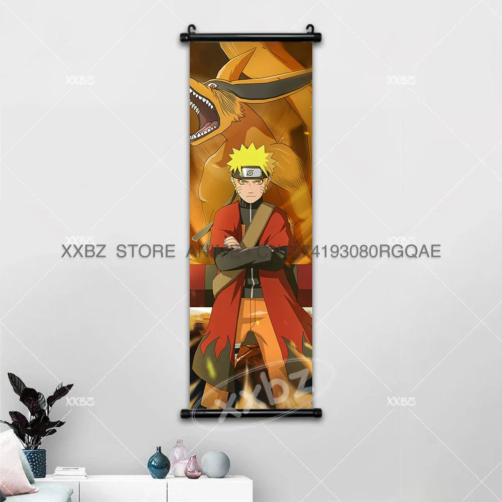 Uzumaki Naruto Scrolls Pictures Uchiha Sasuke Decorative Hanging Painting