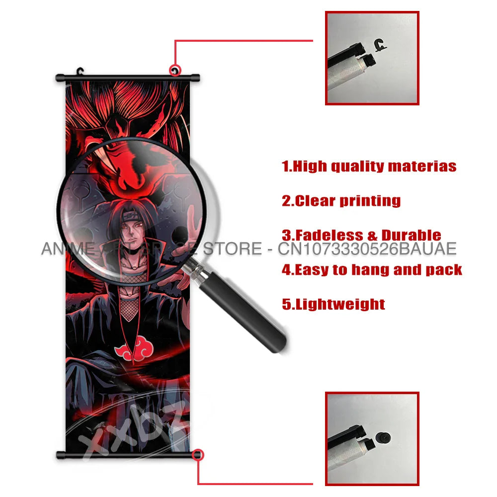 Uchiha Itachi Hanging Canvas – Anime Poster for Home Decor