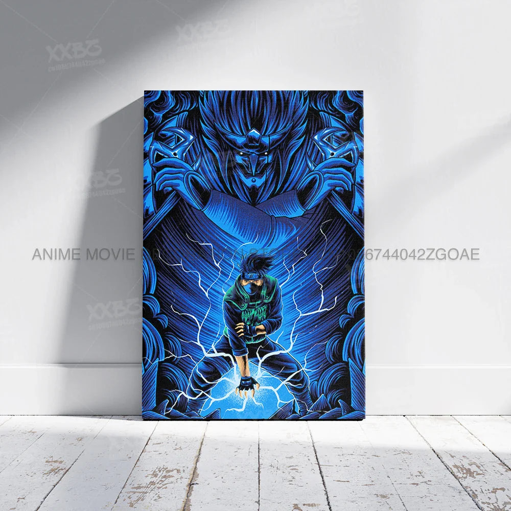 Uzumaki Naruto Poster – Jiraiya & Kakashi Anime Art for Home Decor