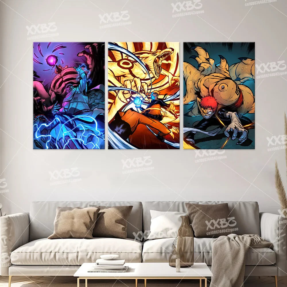 Uzumaki Naruto Home Decor – Uchiha Itachi, Madara & Jiraiya Canvas Wall Art