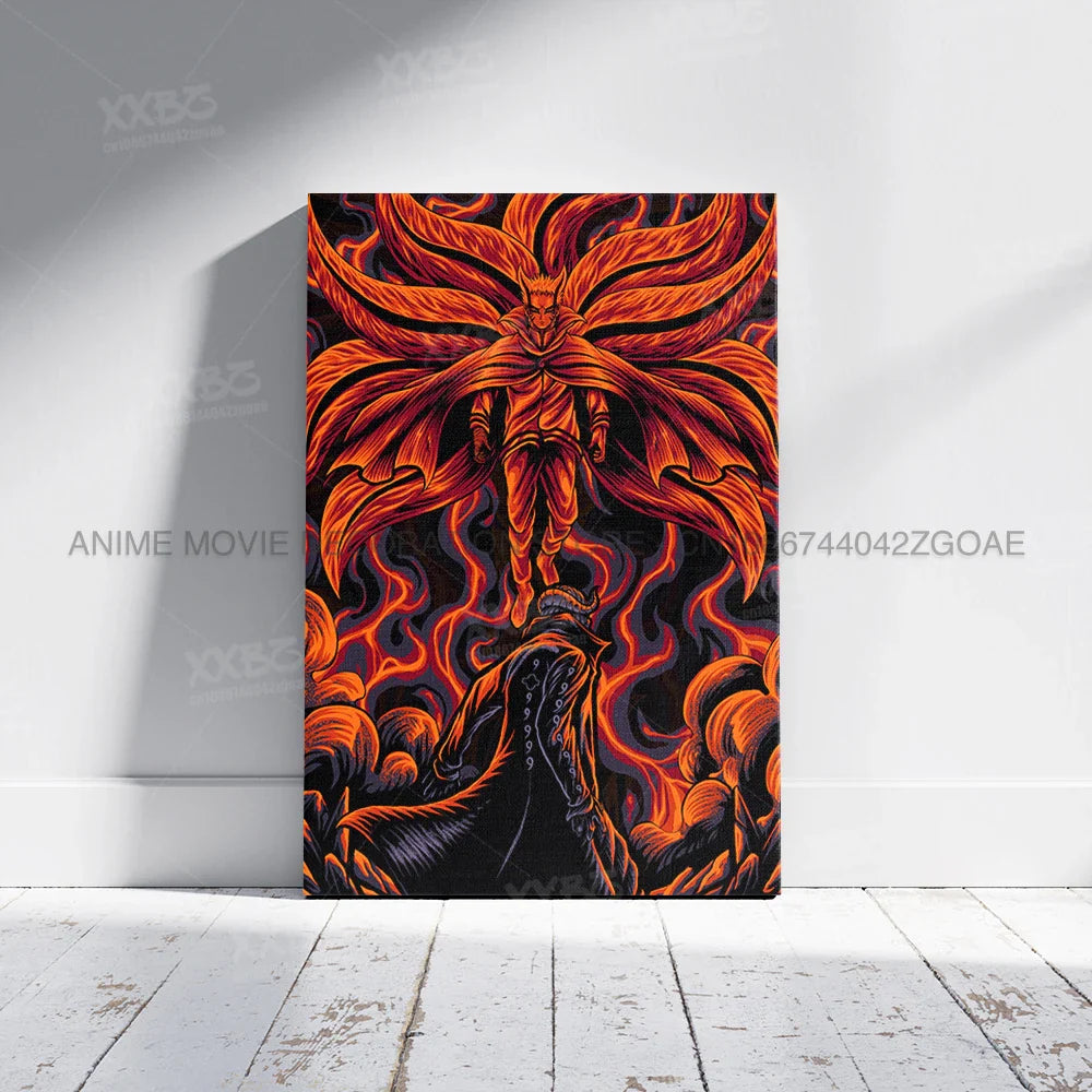 Uzumaki Naruto Poster – Jiraiya & Kakashi Anime Art for Home Decor