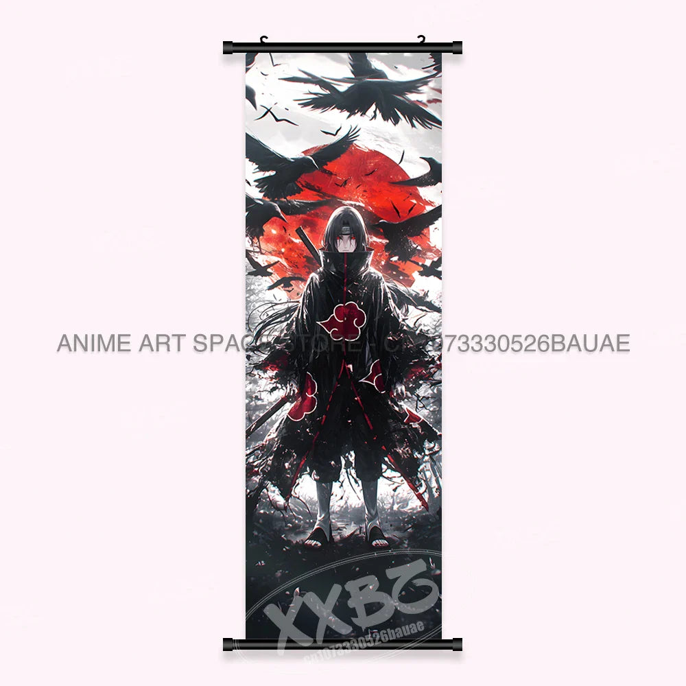 Japanese Anime Naruto Wall Artwork Canvas Scrolls - Uchiha Sasuke Print