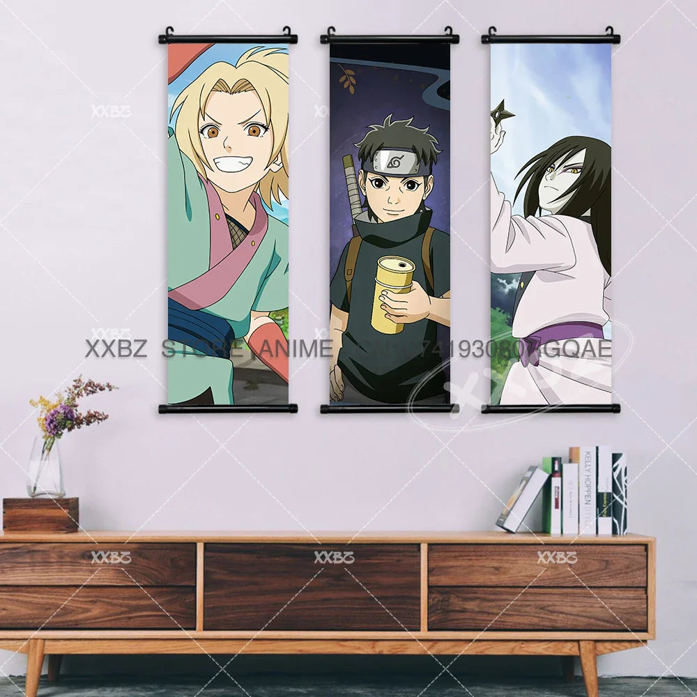Uzumaki Naruto Scrolls Pictures Uchiha Sasuke Decorative Hanging Painting
