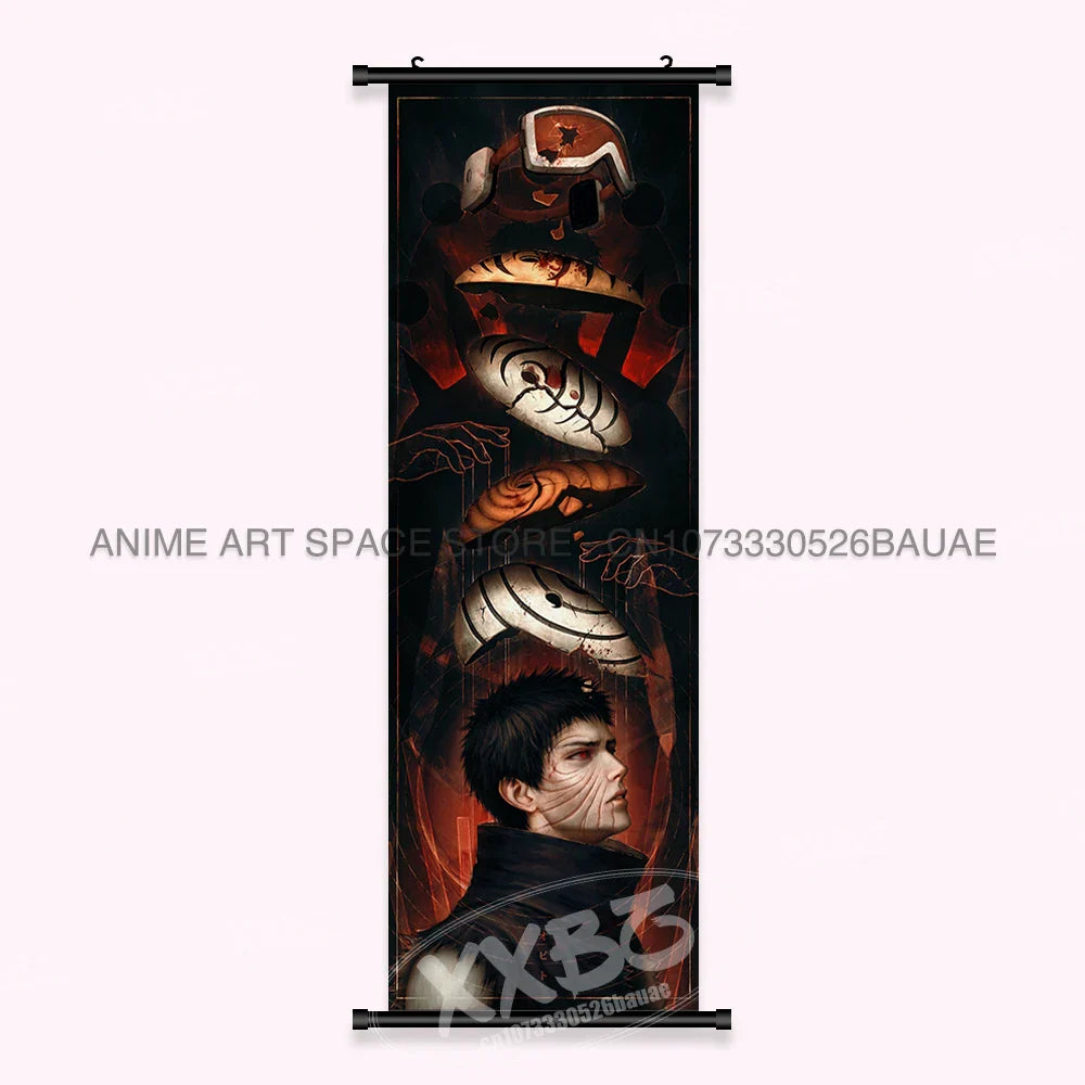 Japanese Anime Naruto Wall Artwork Canvas Scrolls - Uchiha Sasuke Print