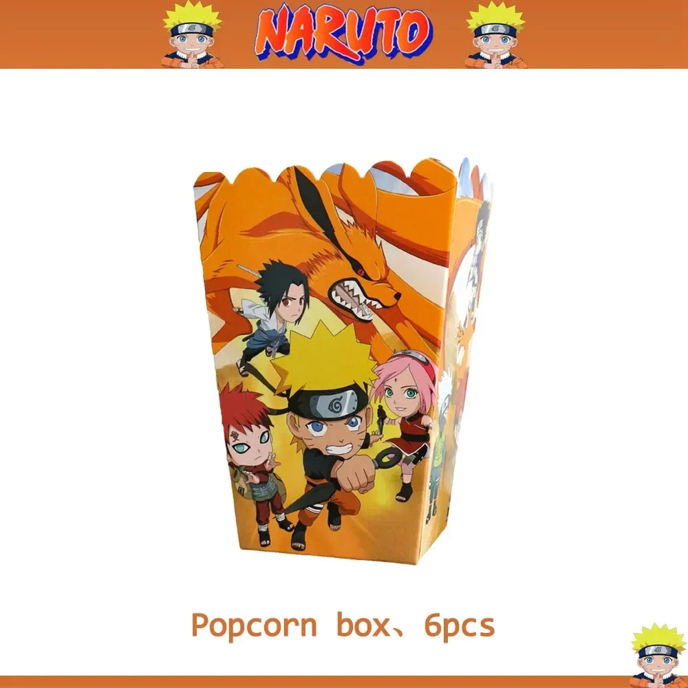 Cartoon Narutoed Anime Ninja Birthday Party Decoration Set