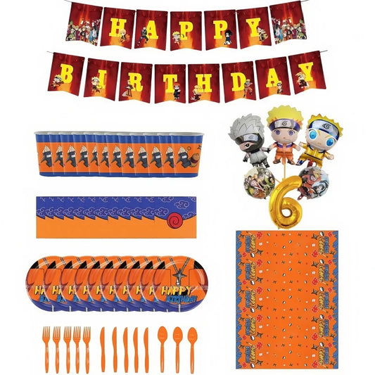 1SET Anime Narutoed Theme Boy Favors DIY Birthday Festival Gift