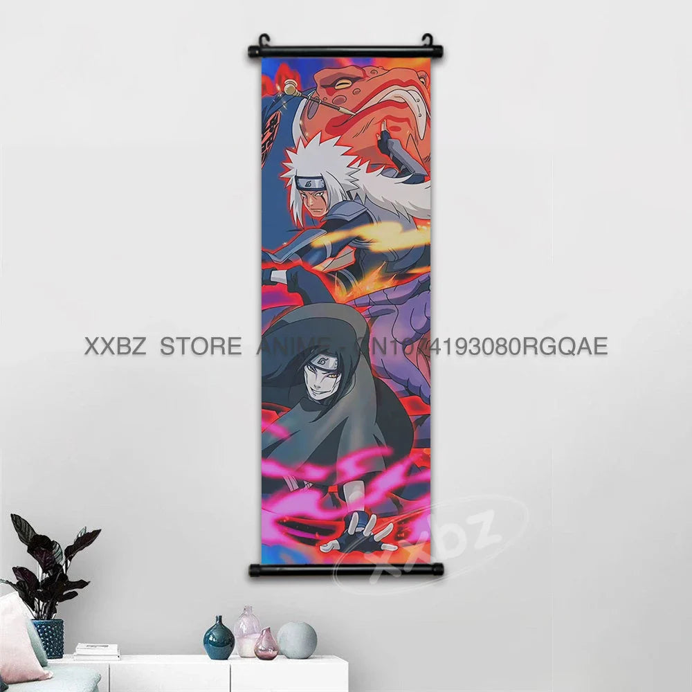 Naruto Scrolls Picture Anime Posters: Sasuke, Shikamaru, and Rock Lee