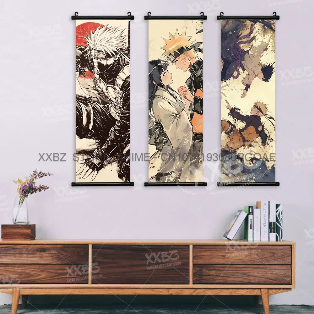 Hyuga Hinata & Uchiha Itachi Anime Canvas Wall Art for Home Decoration