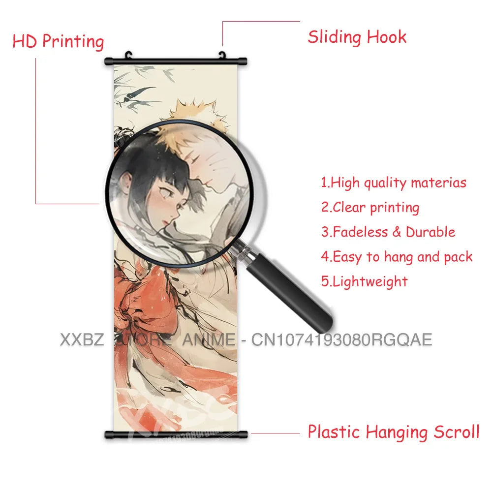 Hyuga Hinata & Uchiha Itachi Anime Canvas Wall Art for Home Decoration