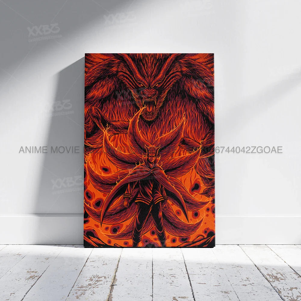 Uzumaki Naruto Poster – Jiraiya & Kakashi Anime Art for Home Decor