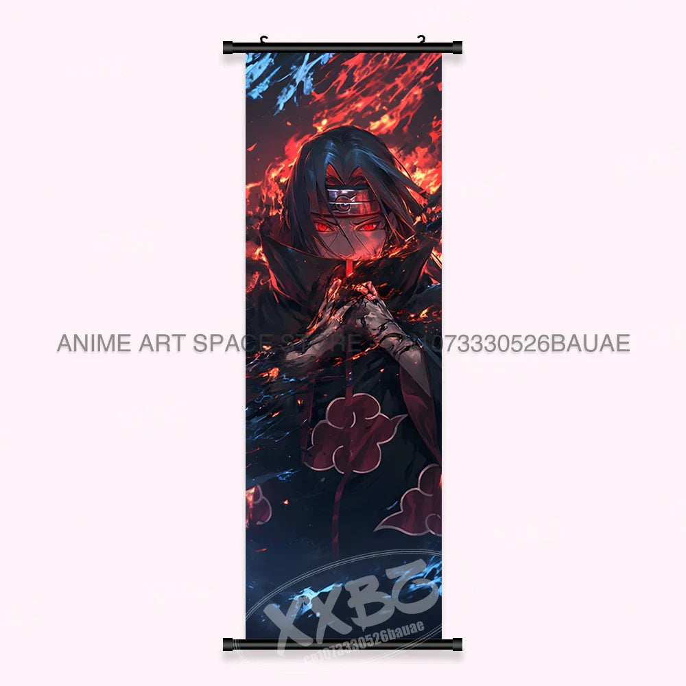 Japanese Anime Naruto Wall Artwork Canvas Scrolls - Uchiha Sasuke Print
