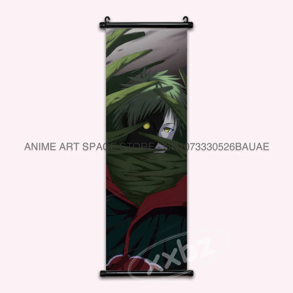 Naruto Hanging Paintings: Gaara, Obito Uchiha, Rock Lee, Kakashi, and Pain