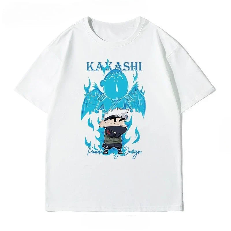 Joint Kakashi T-shirt – Creative Naruto Cartoon Animation Print Short-sleeved Top