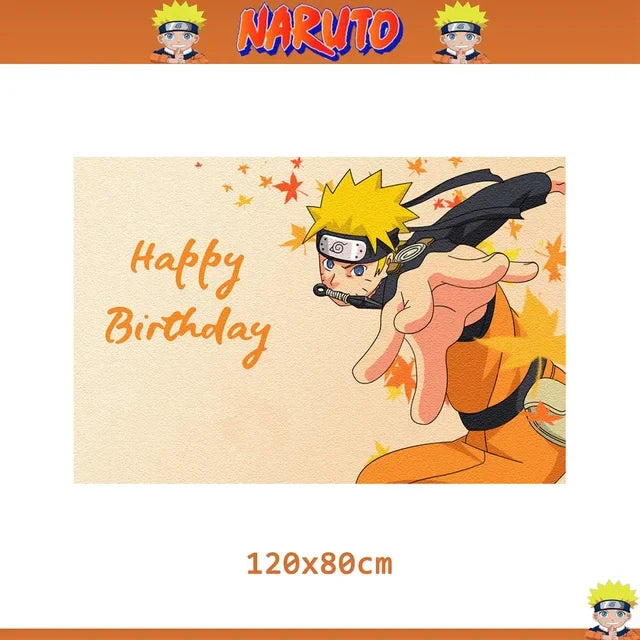 Cartoon Narutoed Anime Ninja Birthday Party Decoration Set