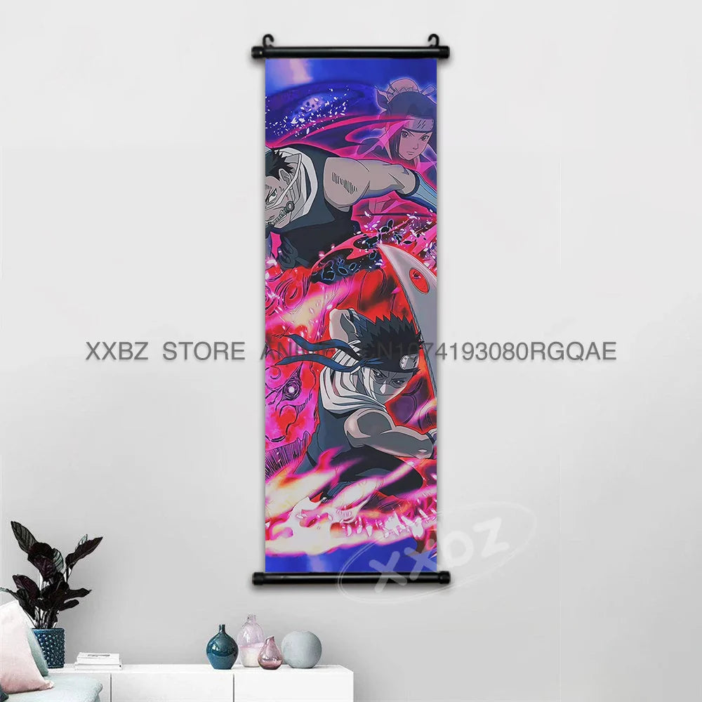 Naruto Scrolls Picture Anime Posters: Sasuke, Shikamaru, and Rock Lee