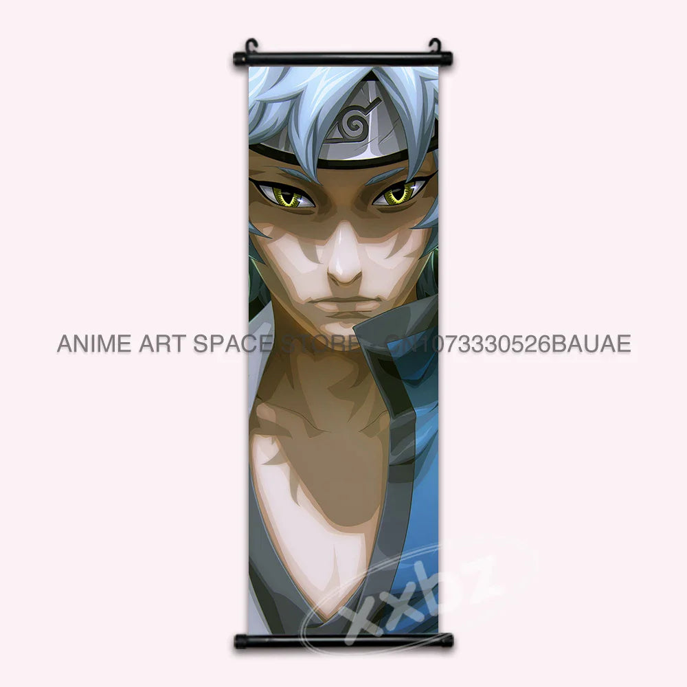 Naruto Hanging Paintings: Gaara, Obito Uchiha, Rock Lee, Kakashi, and Pain