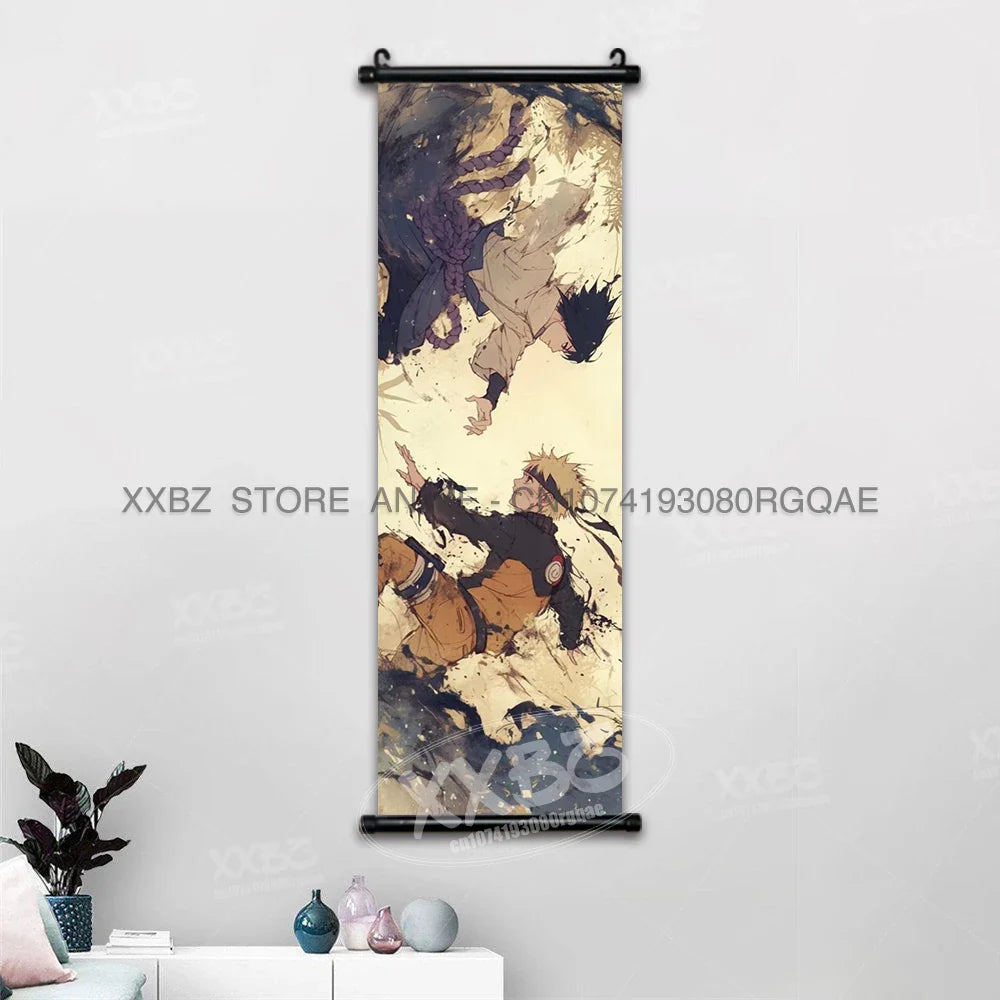 Hyuga Hinata & Uchiha Itachi Anime Canvas Wall Art for Home Decoration