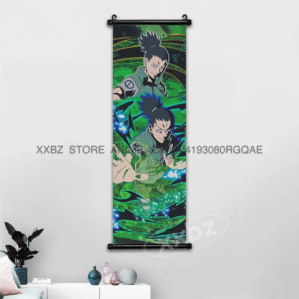 Naruto Scrolls Picture Anime Posters: Sasuke, Shikamaru, and Rock Lee