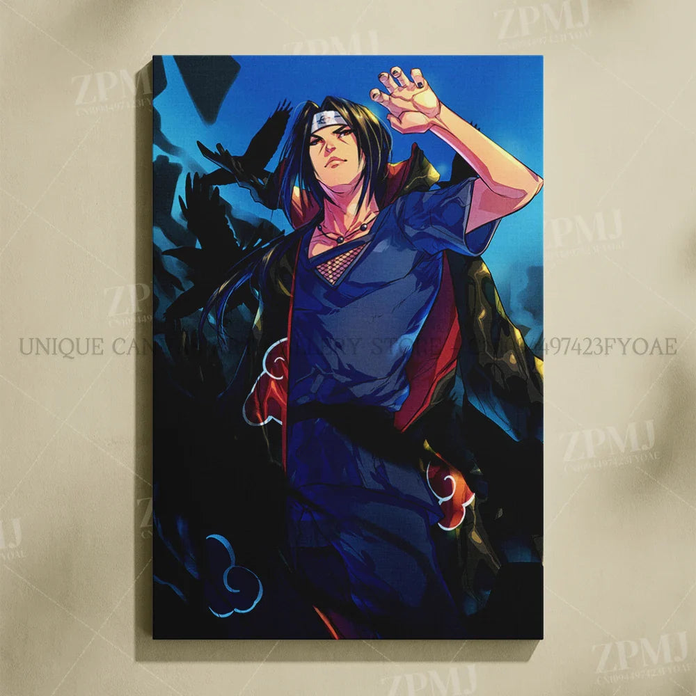 Uchiha Itachi Canvas Print – Japanese Anime Wall Art for Home Decor
