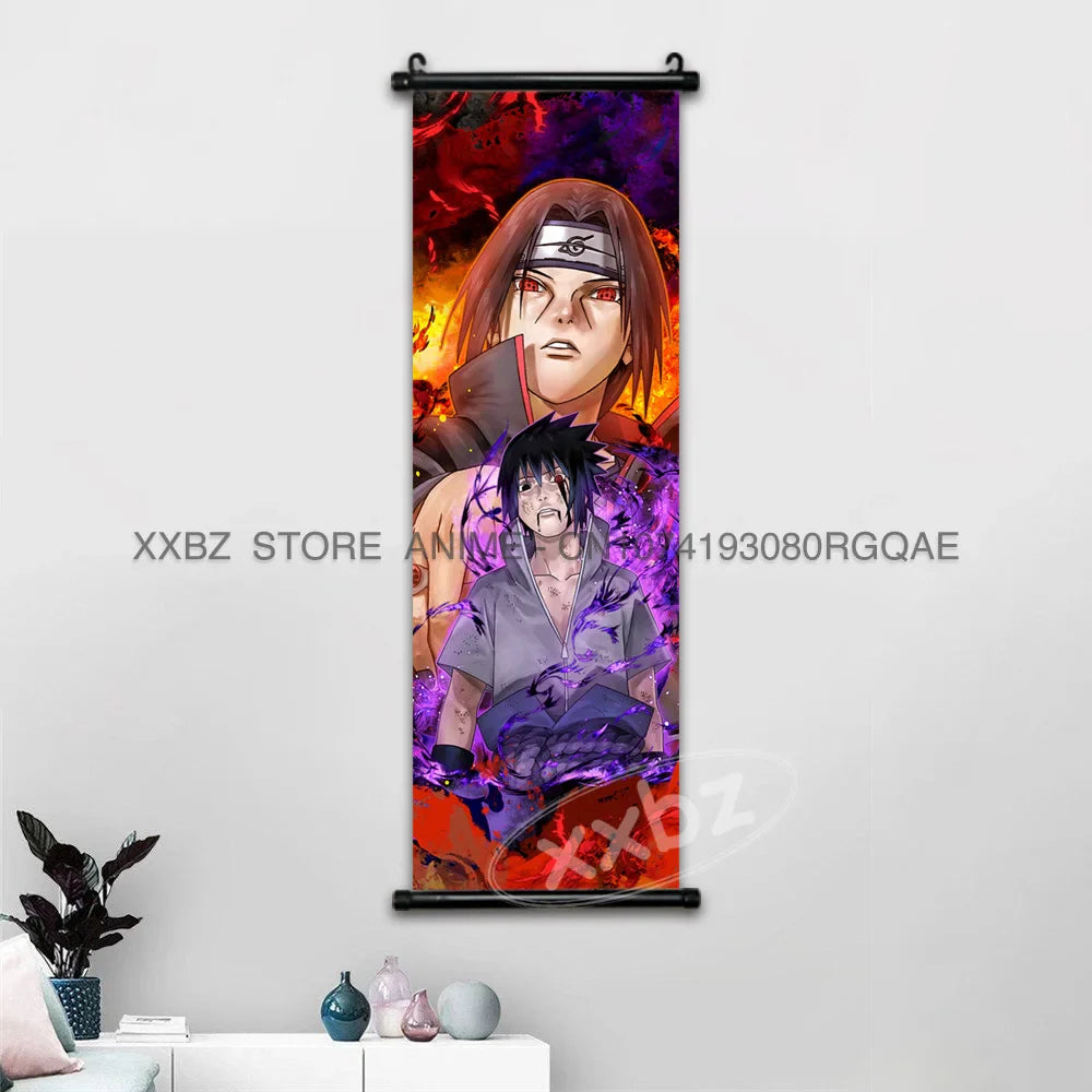 Naruto Scrolls Picture Anime Posters: Sasuke, Shikamaru, and Rock Lee