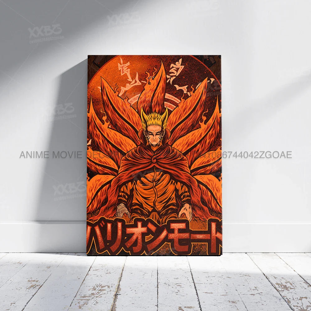 Uzumaki Naruto Poster – Jiraiya & Kakashi Anime Art for Home Decor