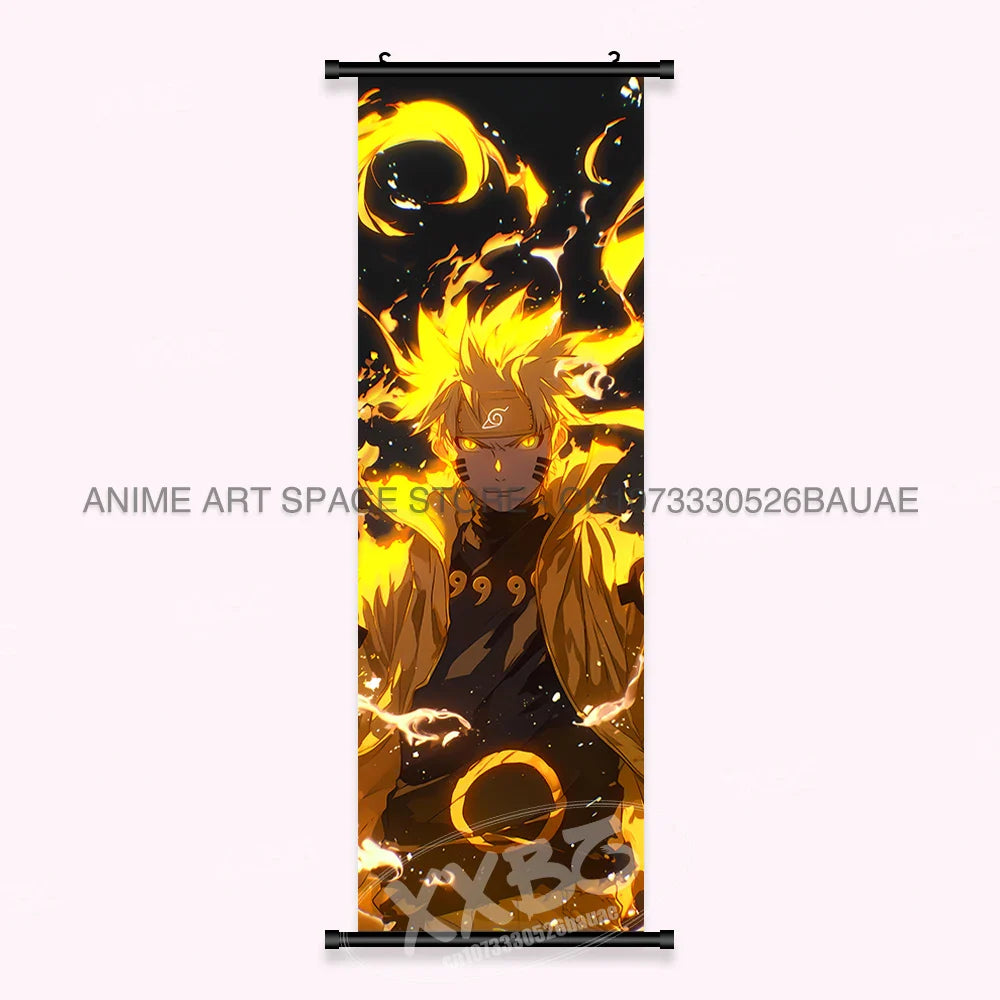 Japanese Anime Naruto Wall Artwork Canvas Scrolls - Uchiha Sasuke Print