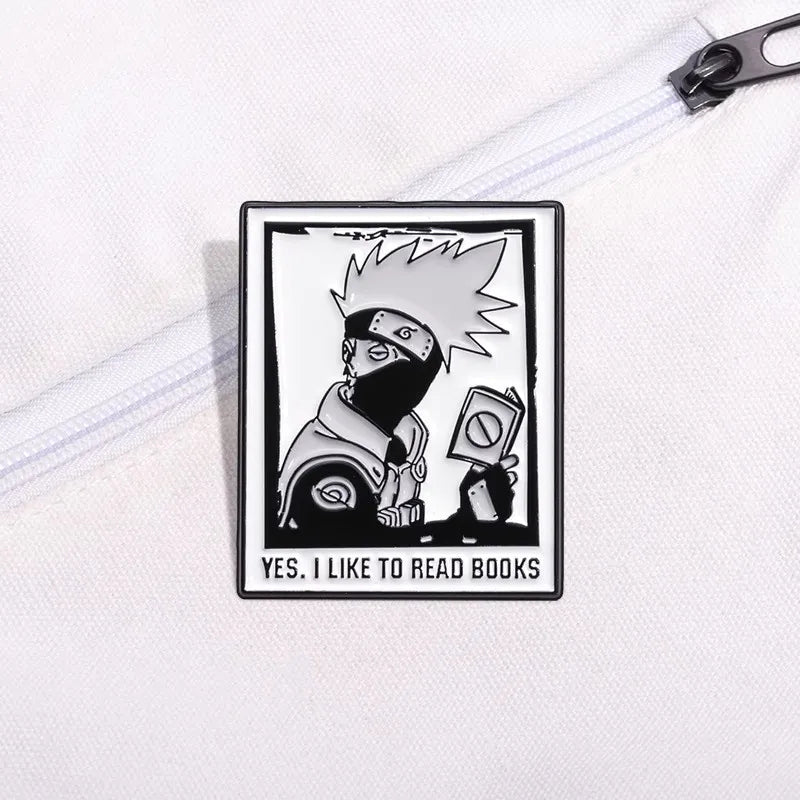 Uzumaki Naruto "Yes I Like To Read Books" Enamel Pin