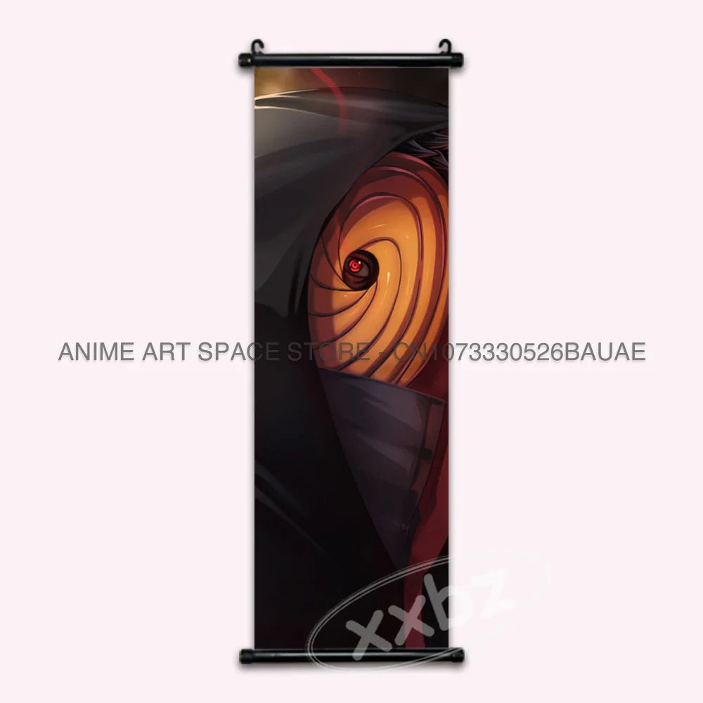 Naruto Hanging Paintings: Gaara, Obito Uchiha, Rock Lee, Kakashi, and Pain