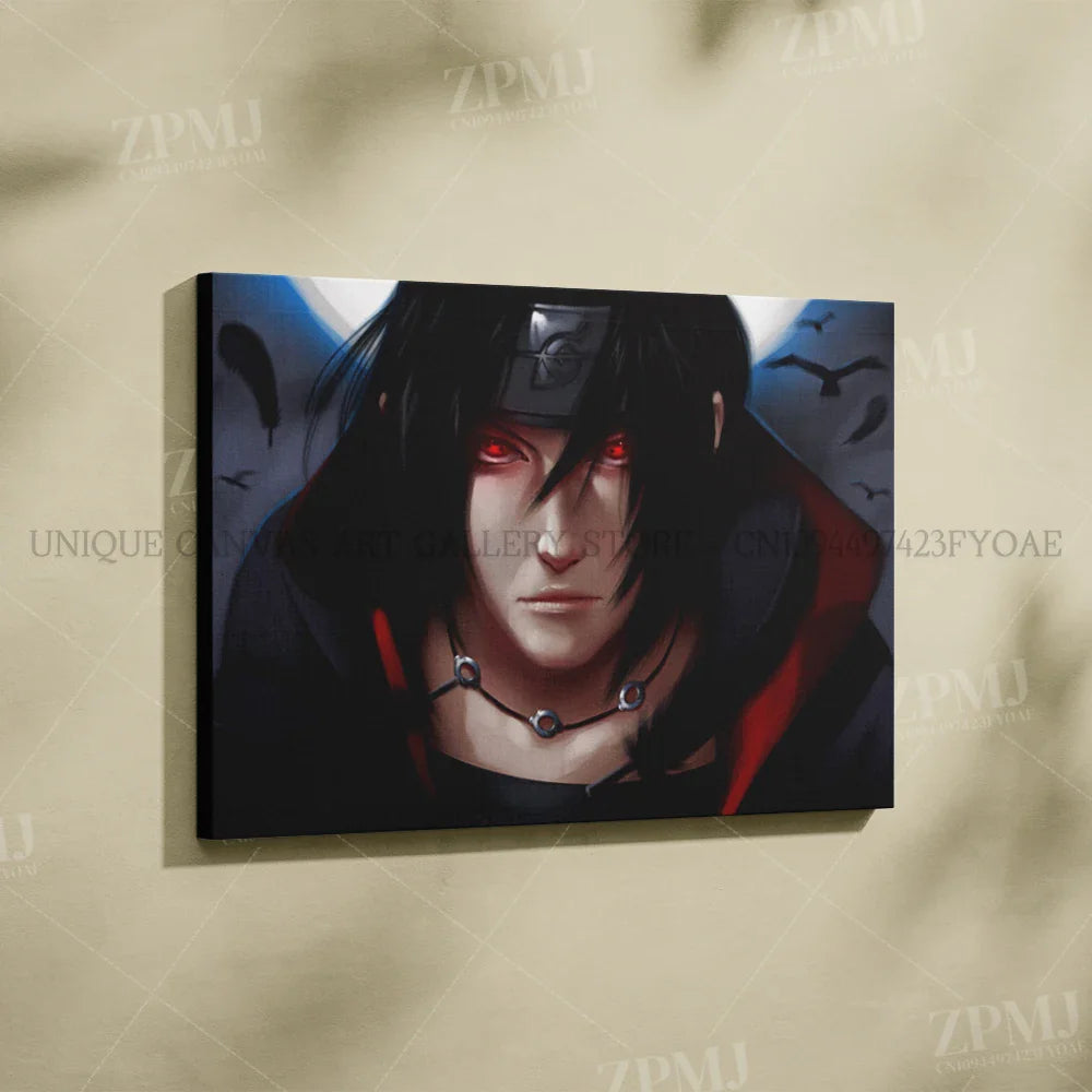 Uchiha Itachi Canvas Print – Japanese Anime Wall Art for Home Decor