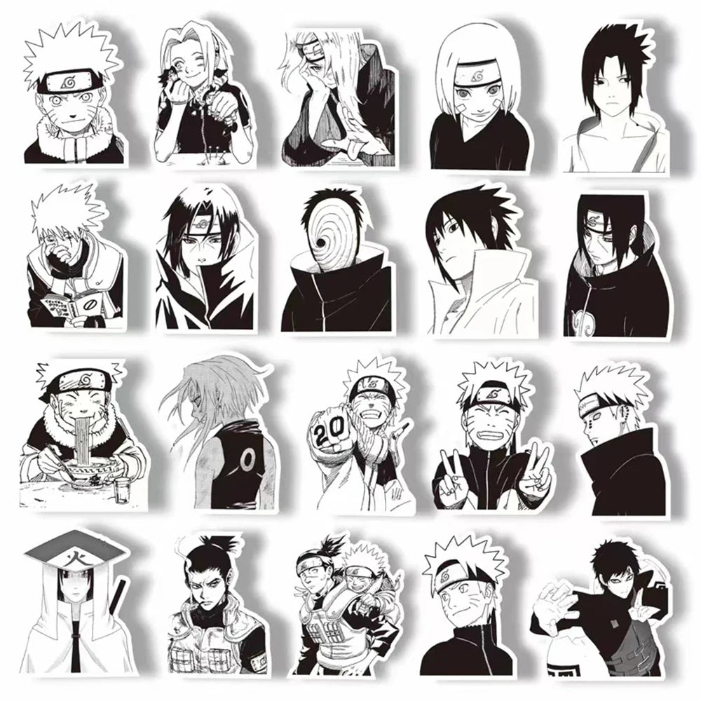 10/30/65pcs Anime NARUTO Cartoon Stickers