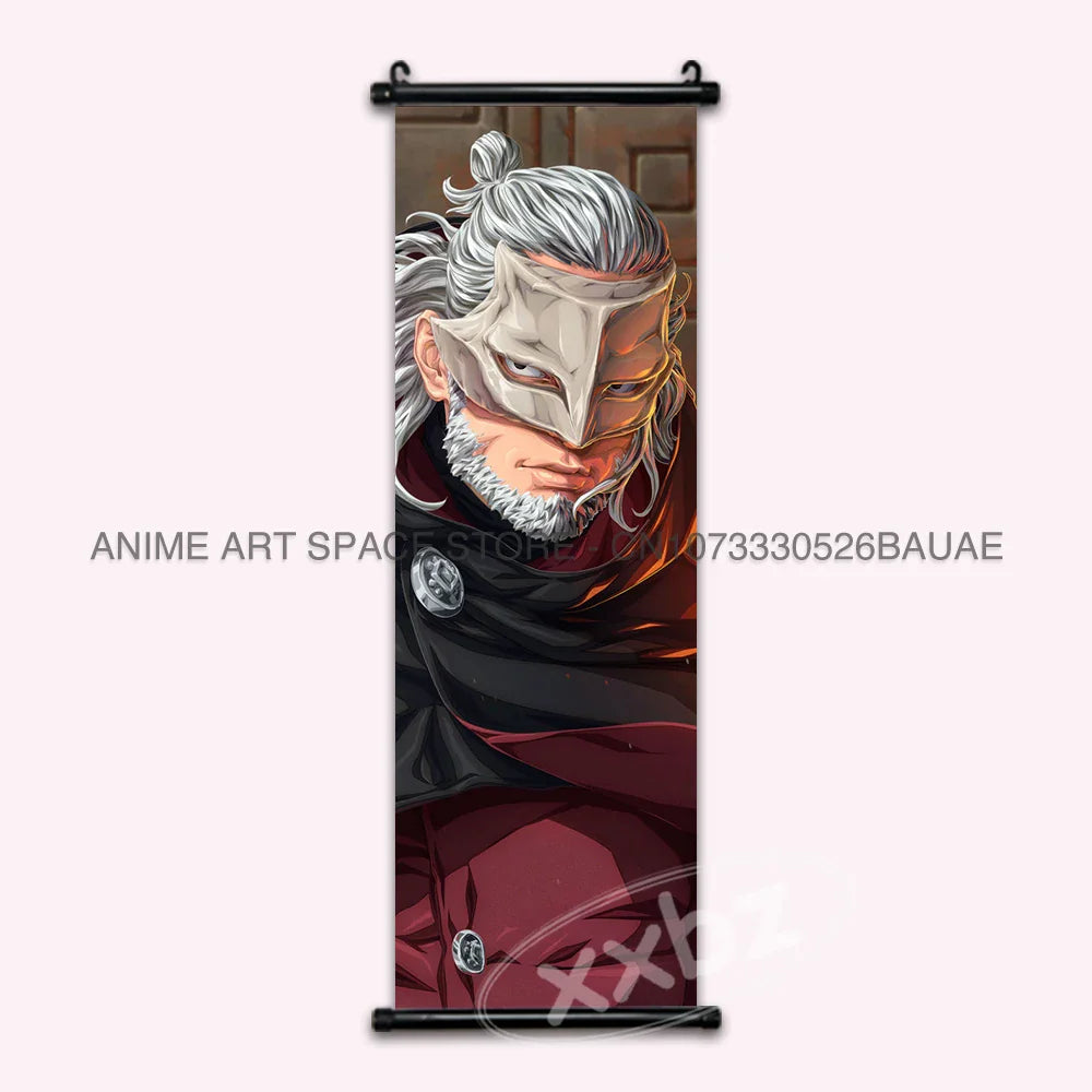 Naruto Hanging Paintings: Gaara, Obito Uchiha, Rock Lee, Kakashi, and Pain
