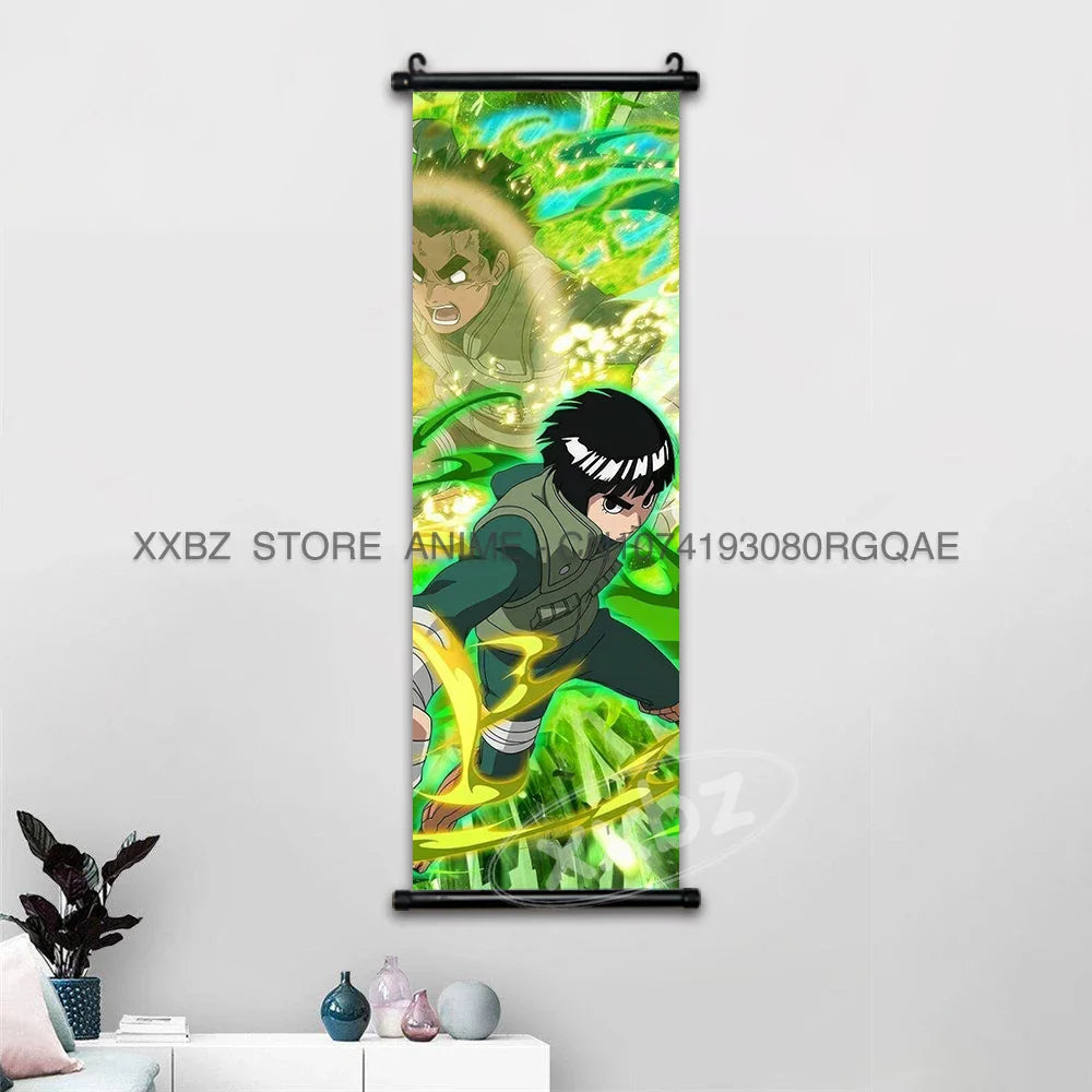 Naruto Scrolls Picture Anime Posters: Sasuke, Shikamaru, and Rock Lee