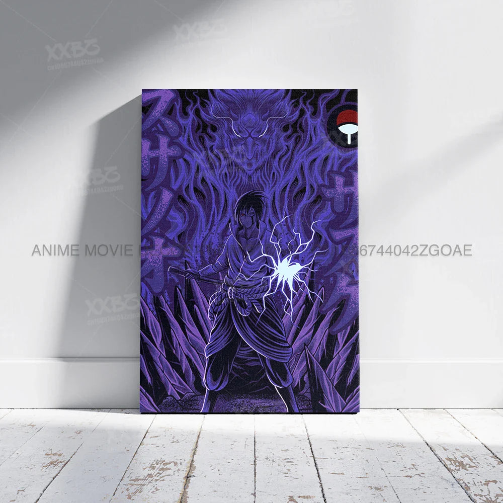 Uzumaki Naruto Poster – Jiraiya & Kakashi Anime Art for Home Decor