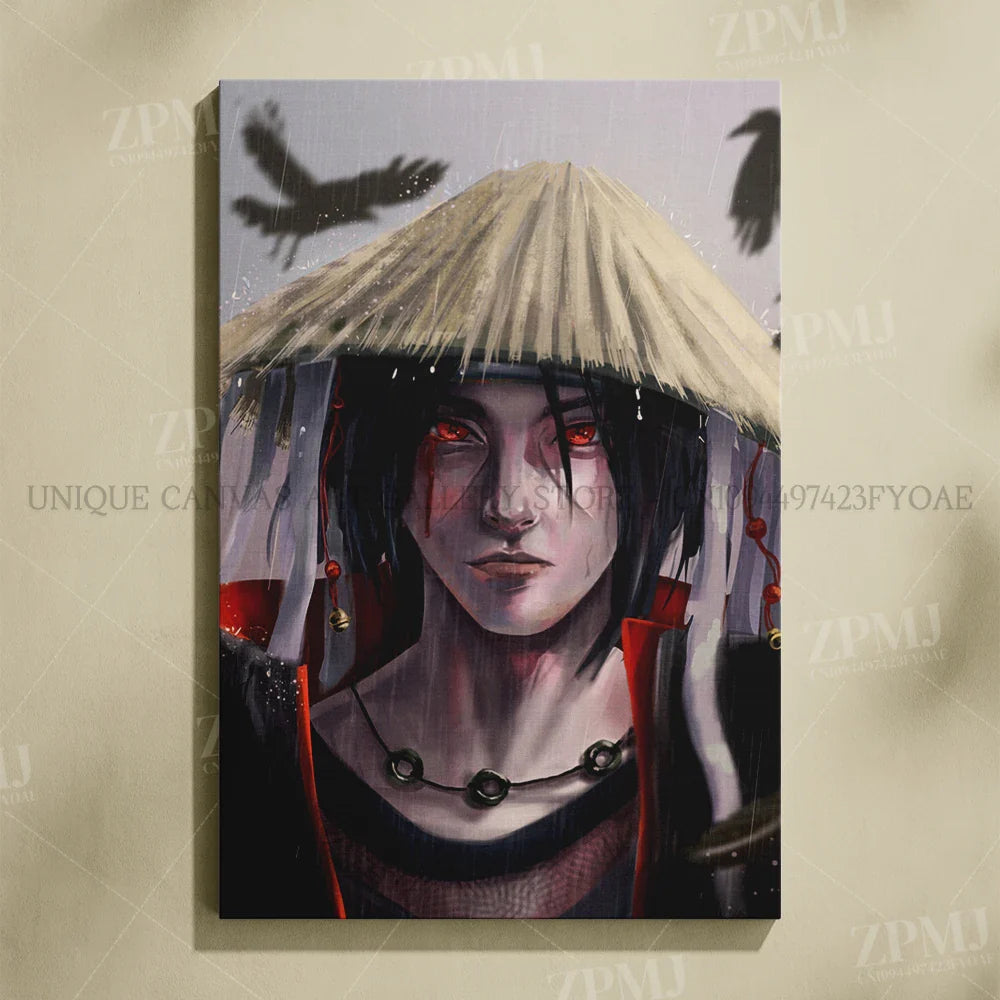 Uchiha Itachi Canvas Print – Japanese Anime Wall Art for Home Decor