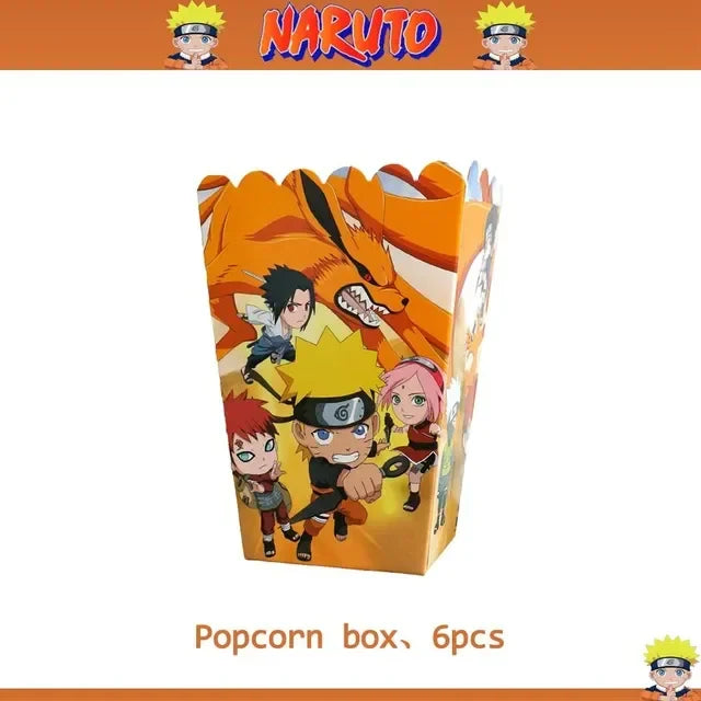 Cartoon Narutoed Anime Ninja Birthday Party Decoration Set