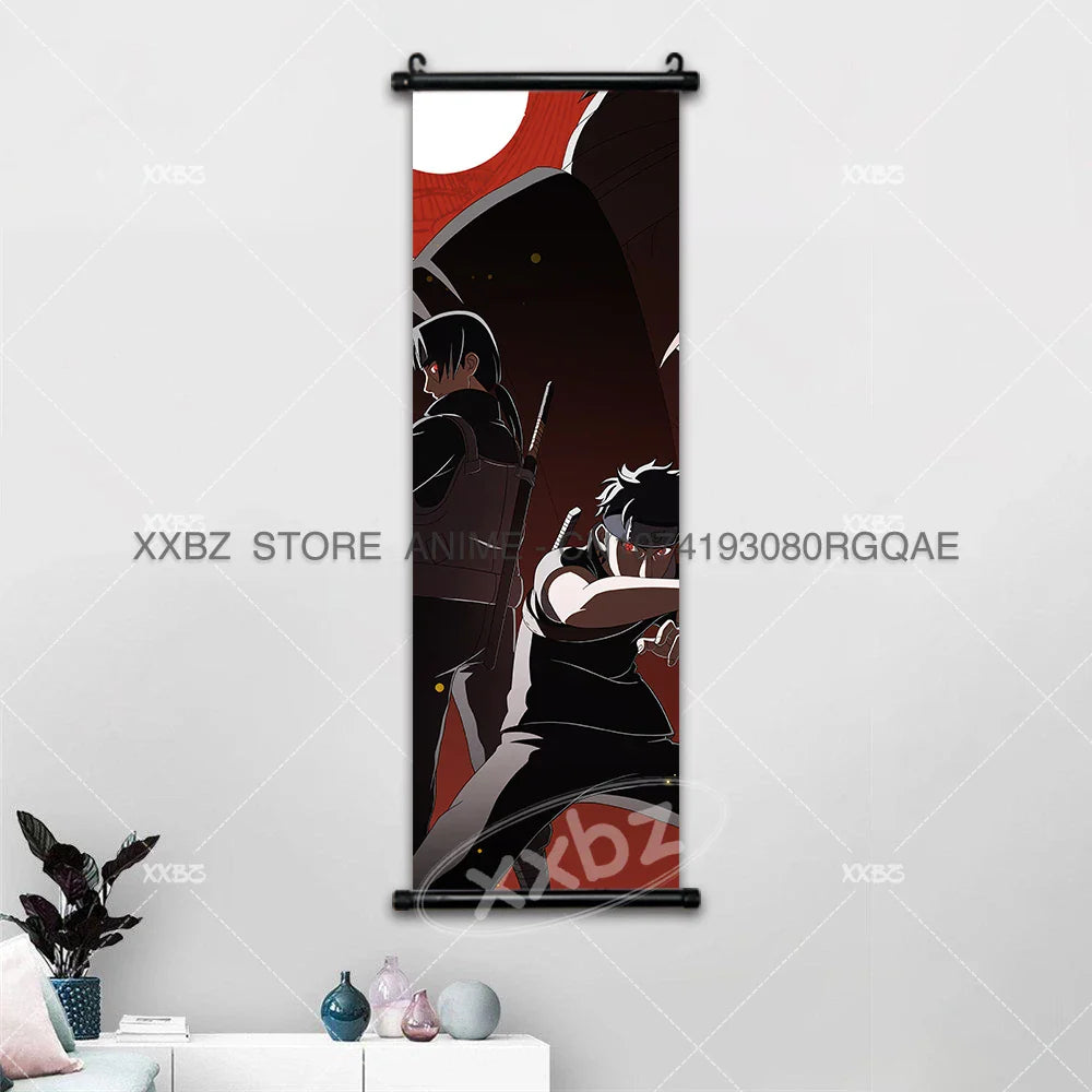 Uzumaki Naruto Scrolls Pictures Uchiha Sasuke Decorative Hanging Painting